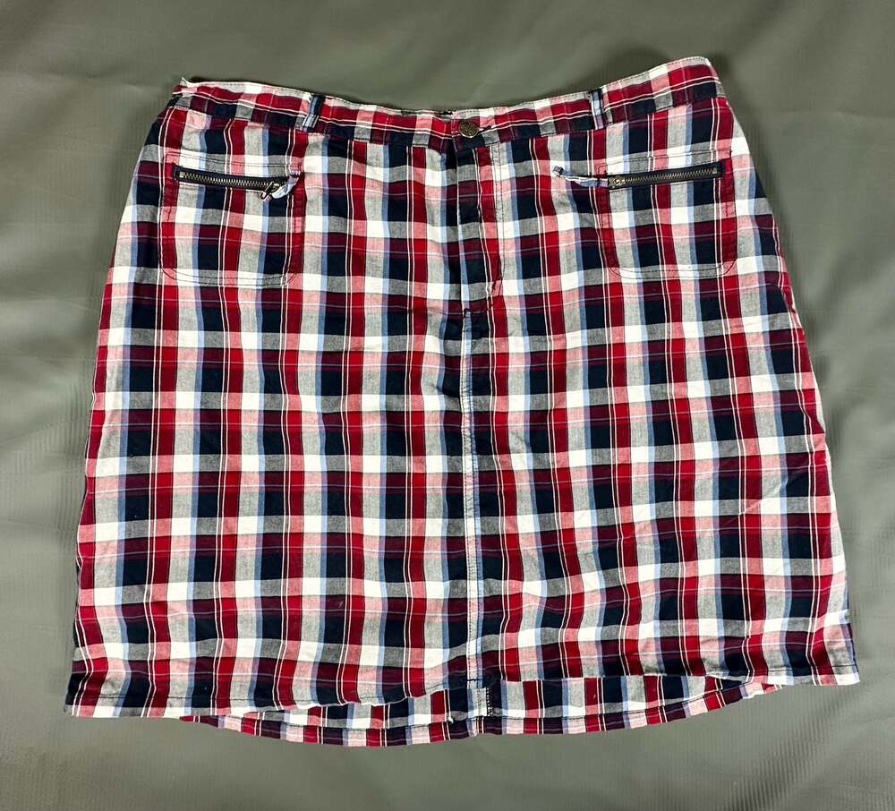Christopher & Banks Plaid Skort with Shorts
